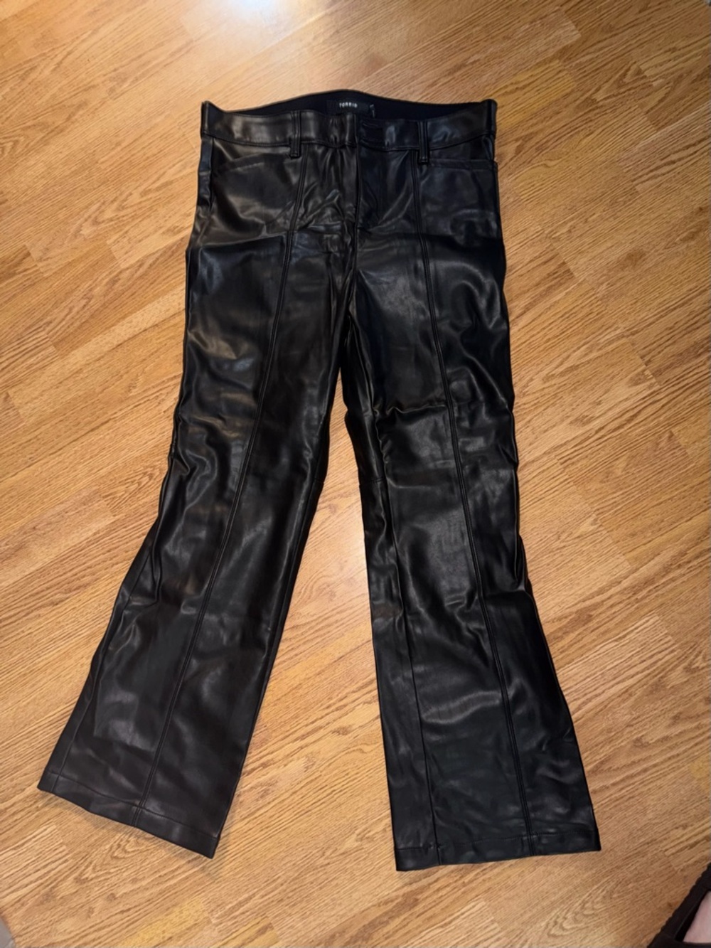 NWT Torrid Black Faux Leather Women's Jeans - Classic Straight